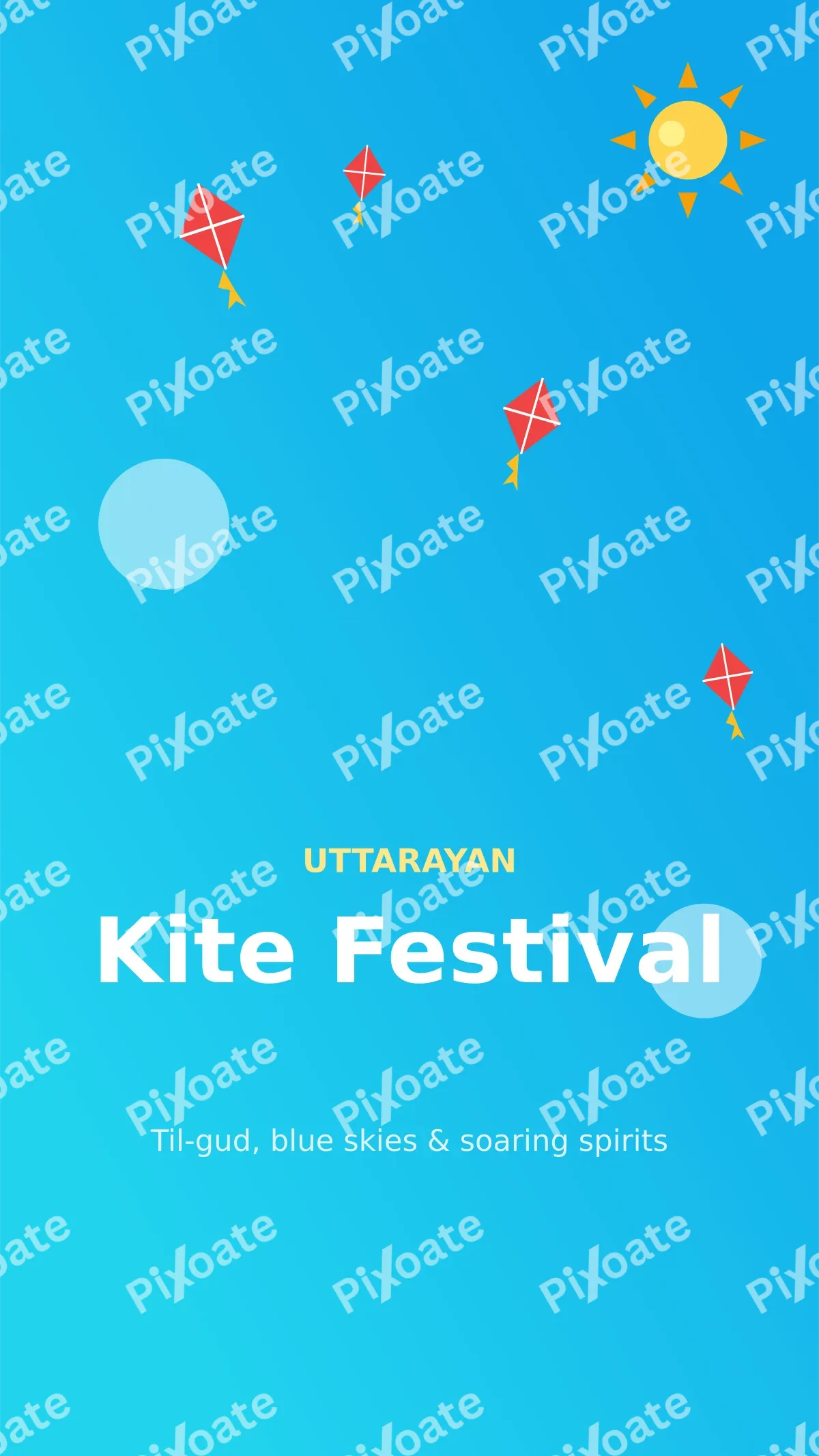 Kite Festival Story Kite Festival Story — editable blue holiday template, story / reel