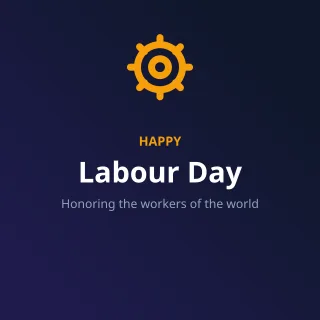 Labour Day — editable blue holiday template, instagram post