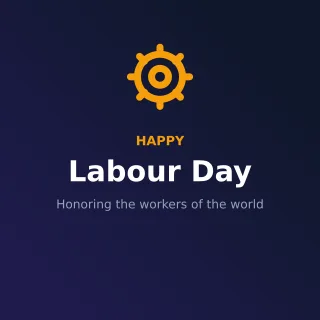 Labour Day — editable blue holiday template, instagram post