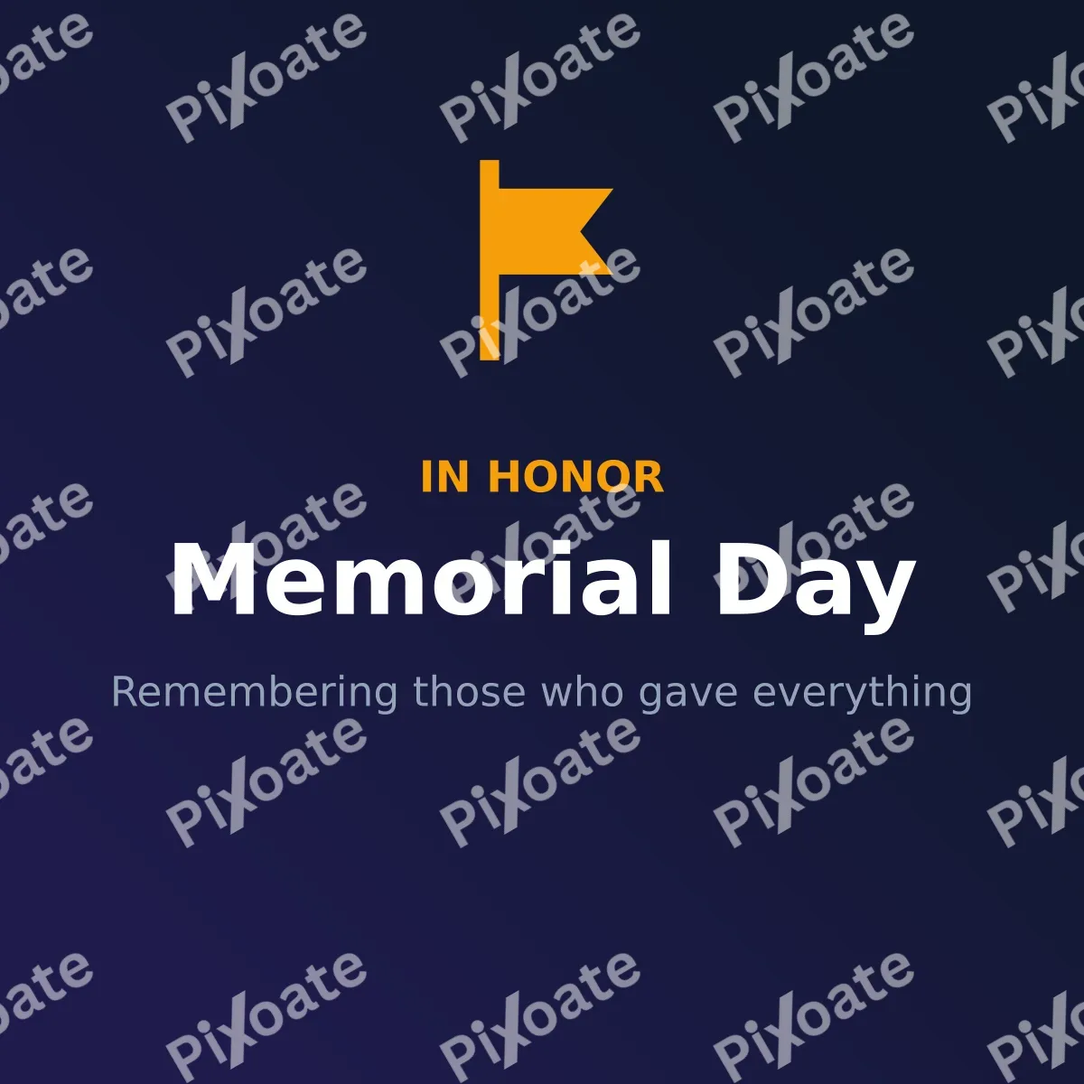 Memorial Day Memorial Day — editable blue holiday template, instagram post