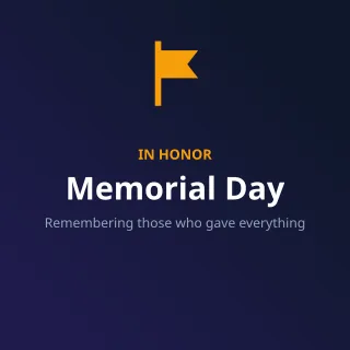 Memorial Day — editable blue holiday template, instagram post