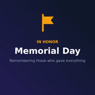 Memorial Day — editable blue holiday template, instagram post