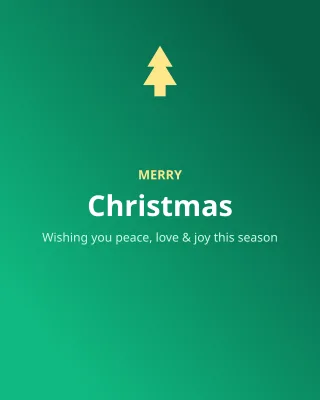 Merry Christmas — editable green holiday template, instagram portrait