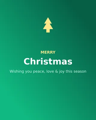 Merry Christmas — editable green holiday template, instagram portrait