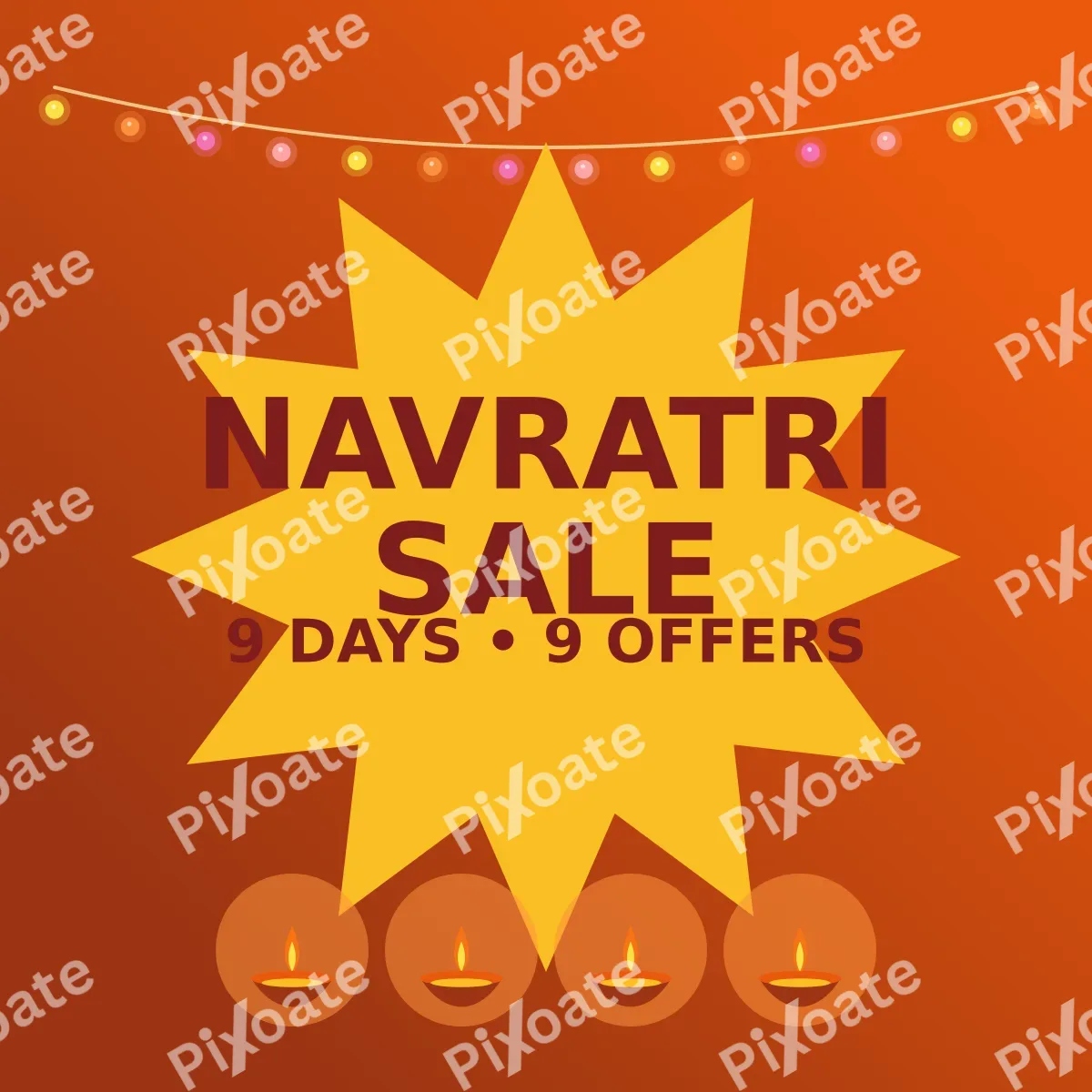 Navratri Colors Sale Navratri Colors Sale — editable brown holiday template, instagram post