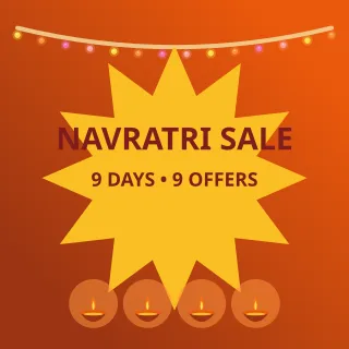 Navratri Colors Sale — editable brown holiday template, instagram post