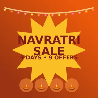 Navratri Colors Sale — editable brown holiday template, instagram post