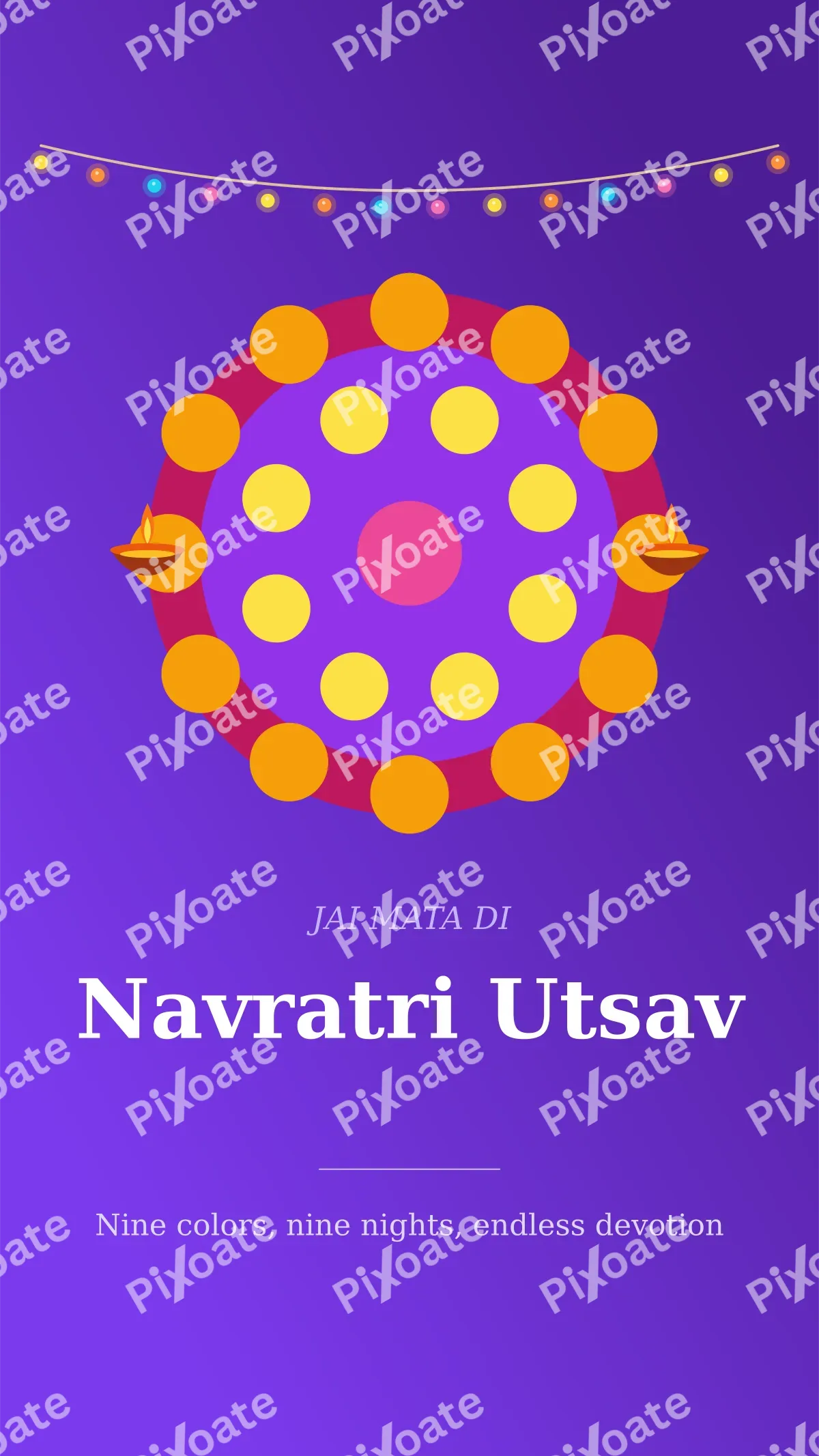 Navratri Story Navratri Story — editable purple holiday template, story / reel