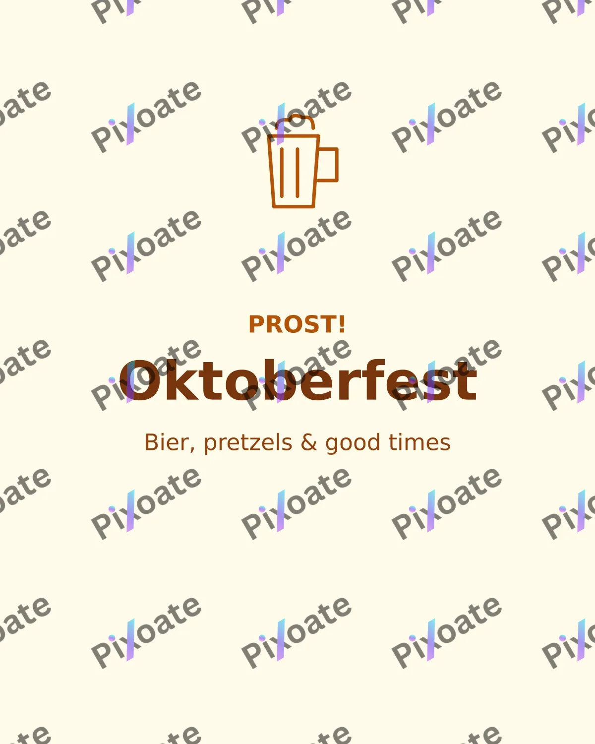 Oktoberfest Oktoberfest — editable white holiday template, instagram portrait