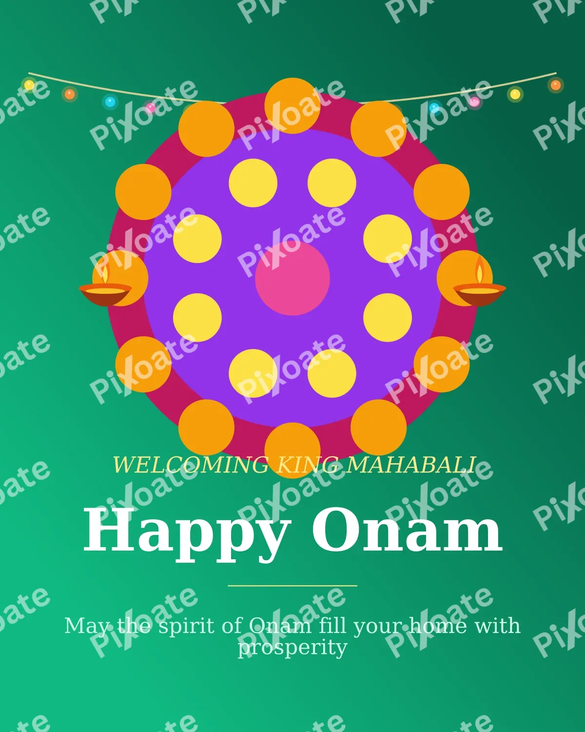 Onam Festival Onam Festival — editable green holiday template, instagram portrait