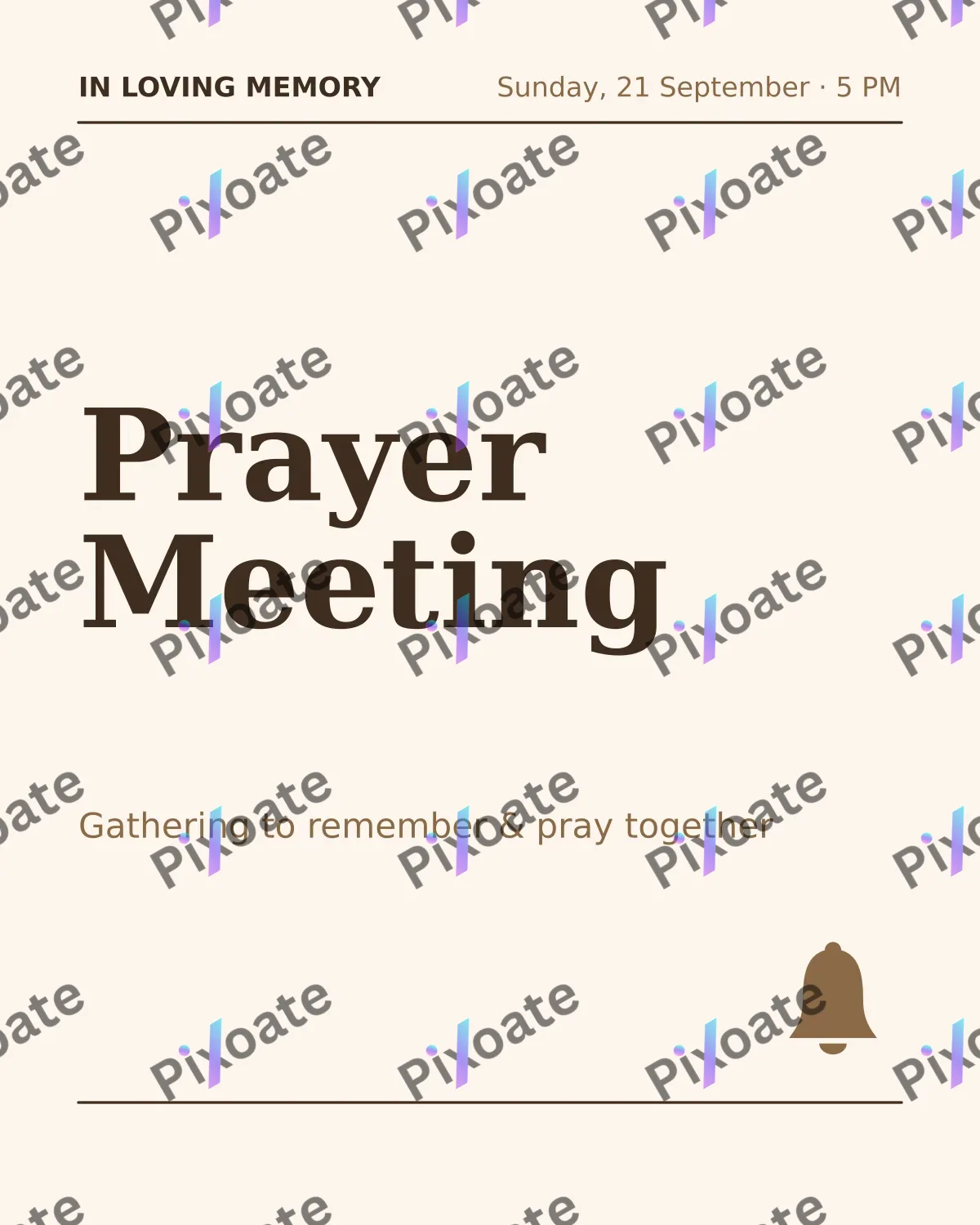 Prayer Meet Prayer Meet — editable white holiday template, instagram portrait