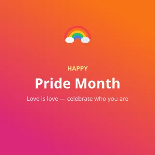 Pride Month — editable pink holiday template, instagram post