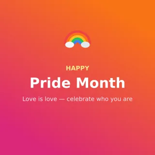 Pride Month — editable pink holiday template, instagram post