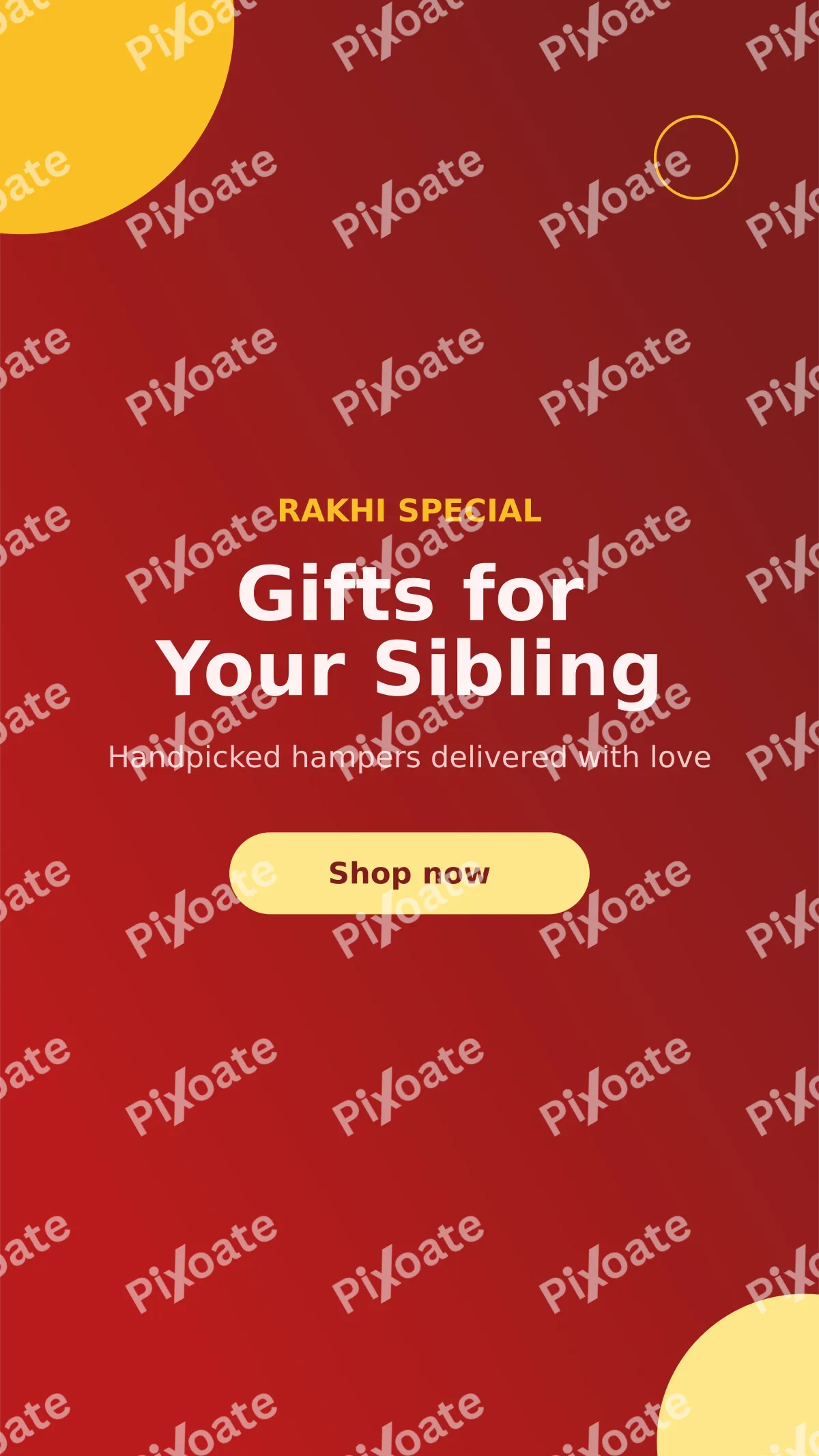 Rakhi Offer Story — editable red holiday template, story / reel