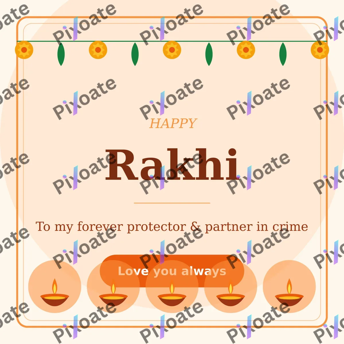 Rakhi Wishes Rakhi Wishes — editable white holiday template, instagram post