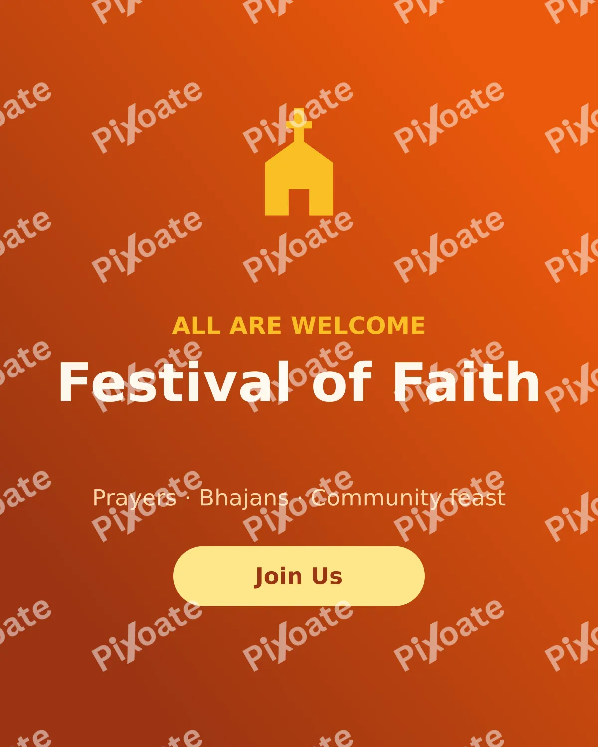 Religious Gathering Religious Gathering — editable brown holiday template, instagram portrait