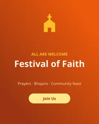 Religious Gathering — editable brown holiday template, instagram portrait