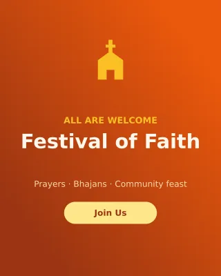 Religious Gathering — editable brown holiday template, instagram portrait