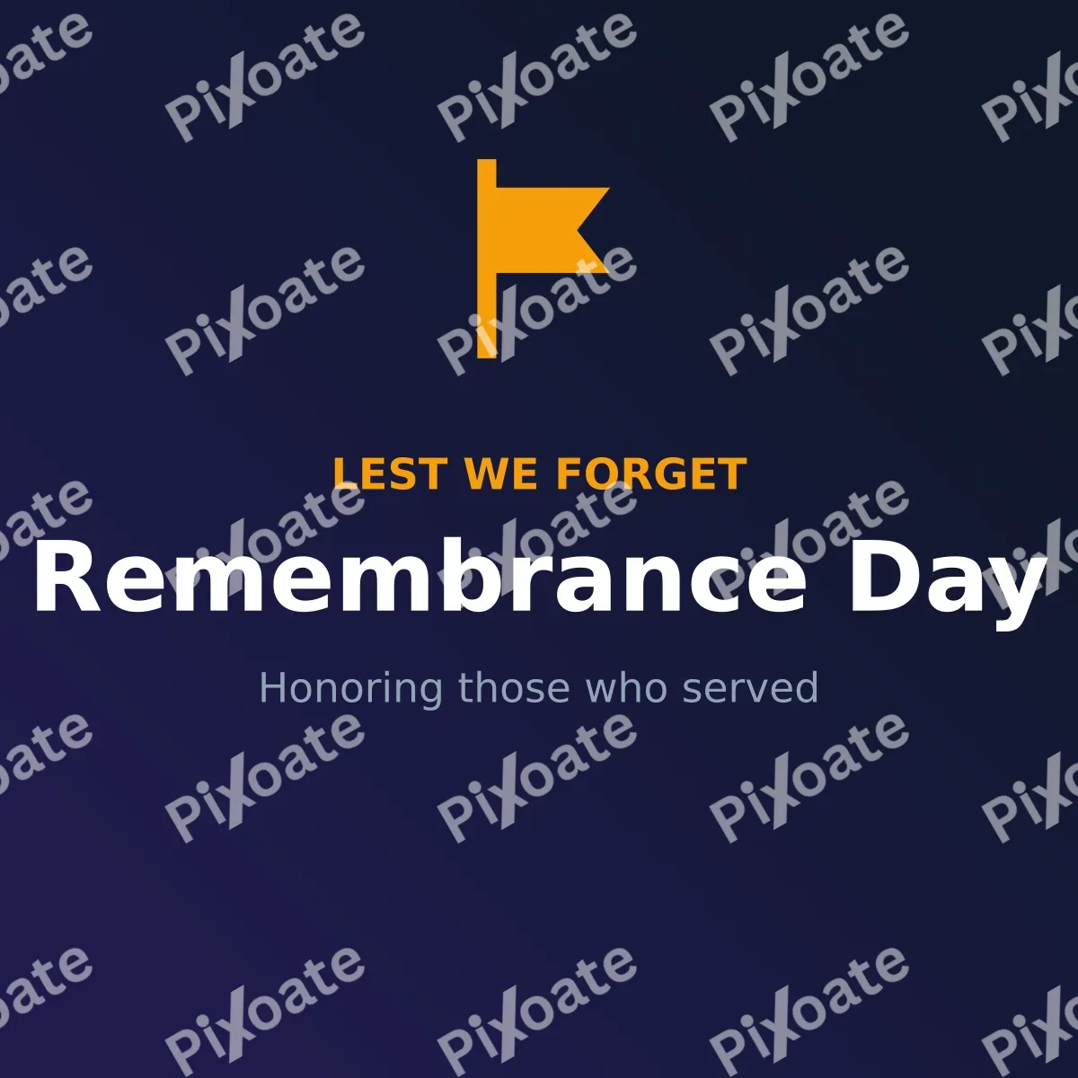 Remembrance Day Remembrance Day — editable blue holiday template, instagram post