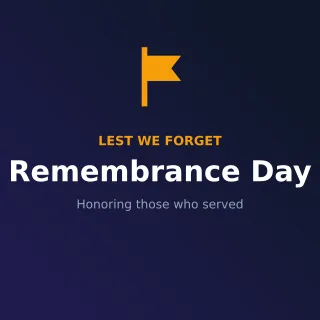 Remembrance Day — editable blue holiday template, instagram post