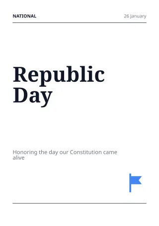 Republic Day Editorial — editable white holiday template, a4 print