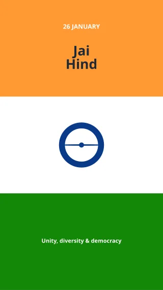 Republic Day Story — editable white holiday template, story / reel