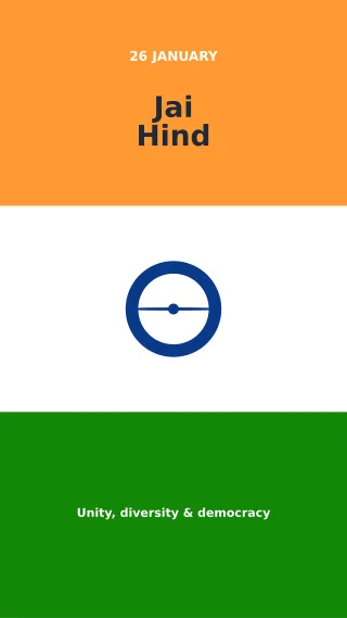 Republic Day Story — editable white holiday template, story / reel