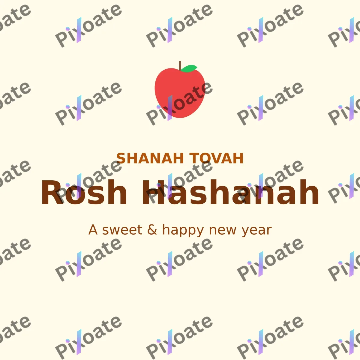Rosh Hashanah Rosh Hashanah — editable white holiday template, instagram post