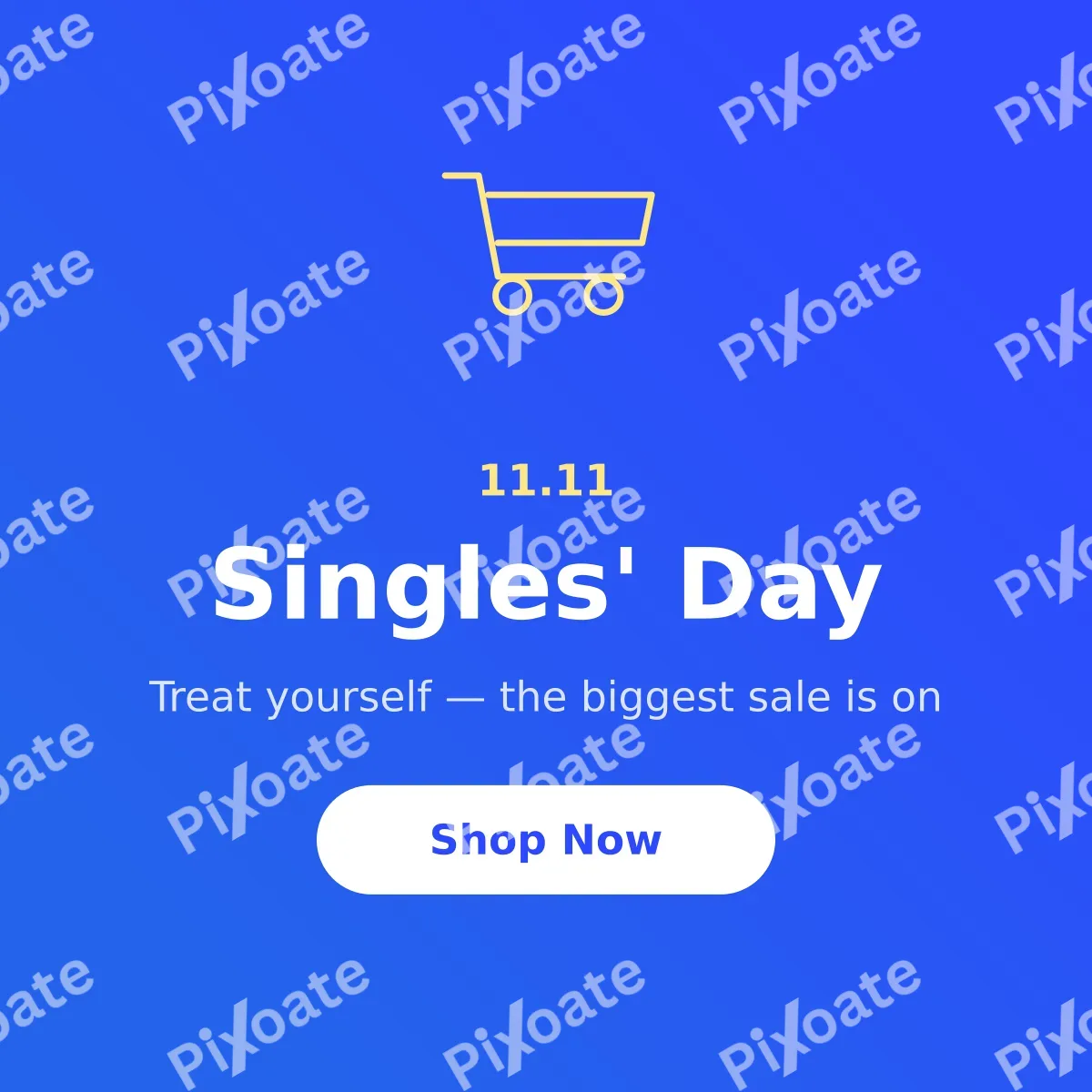 Singles' Day Singles' Day — editable blue holiday template, instagram post