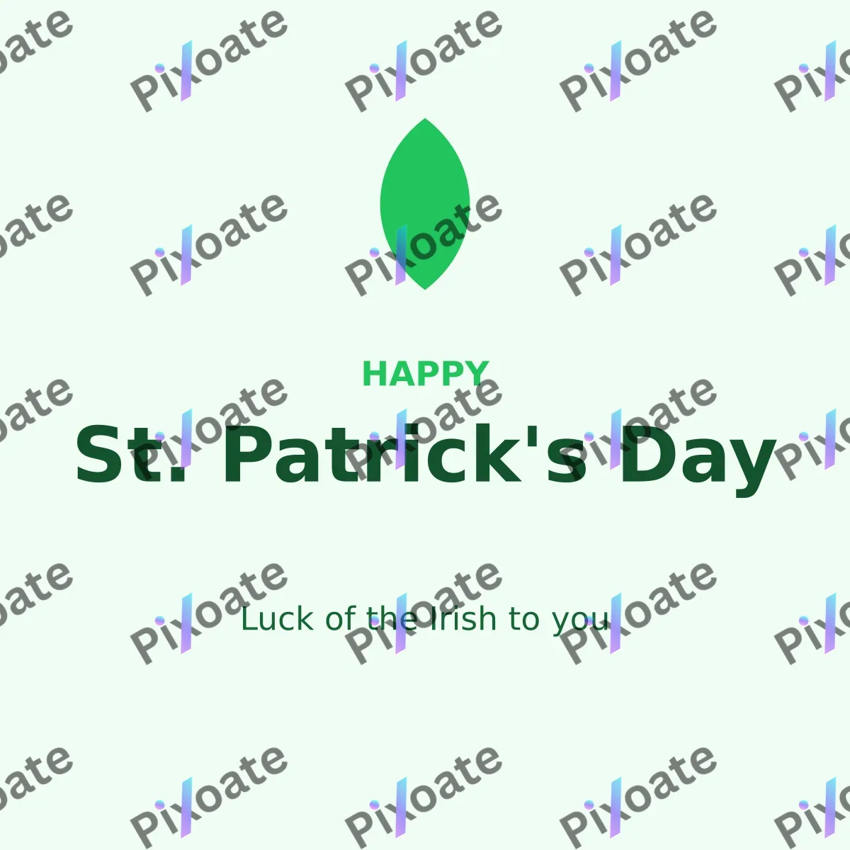 St. Patrick's Day St. Patrick's Day — editable white holiday template, instagram post
