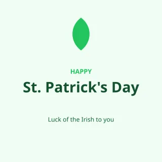 St. Patrick's Day — editable white holiday template, instagram post