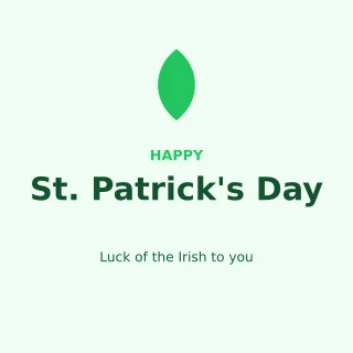 St. Patrick's Day — editable white holiday template, instagram post