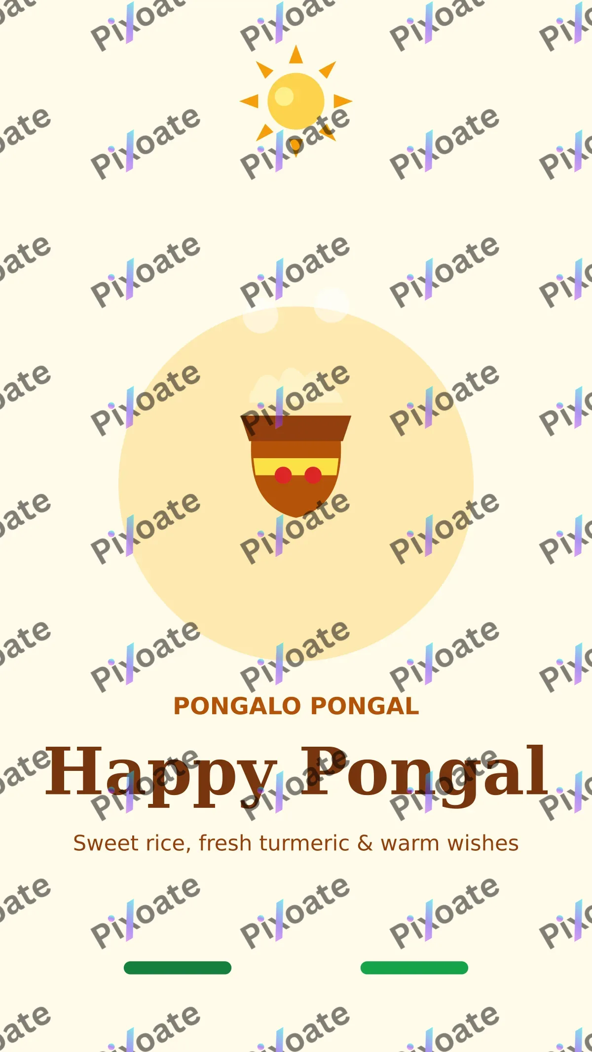 Thai Pongal Story — editable white holiday template, story / reel