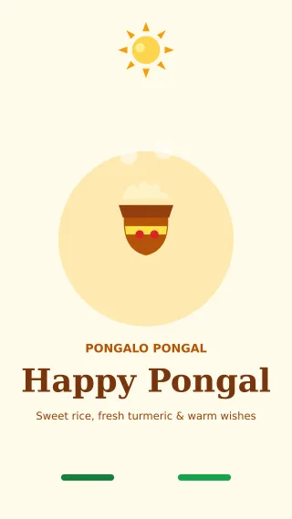 Thai Pongal Story — editable white holiday template, story / reel