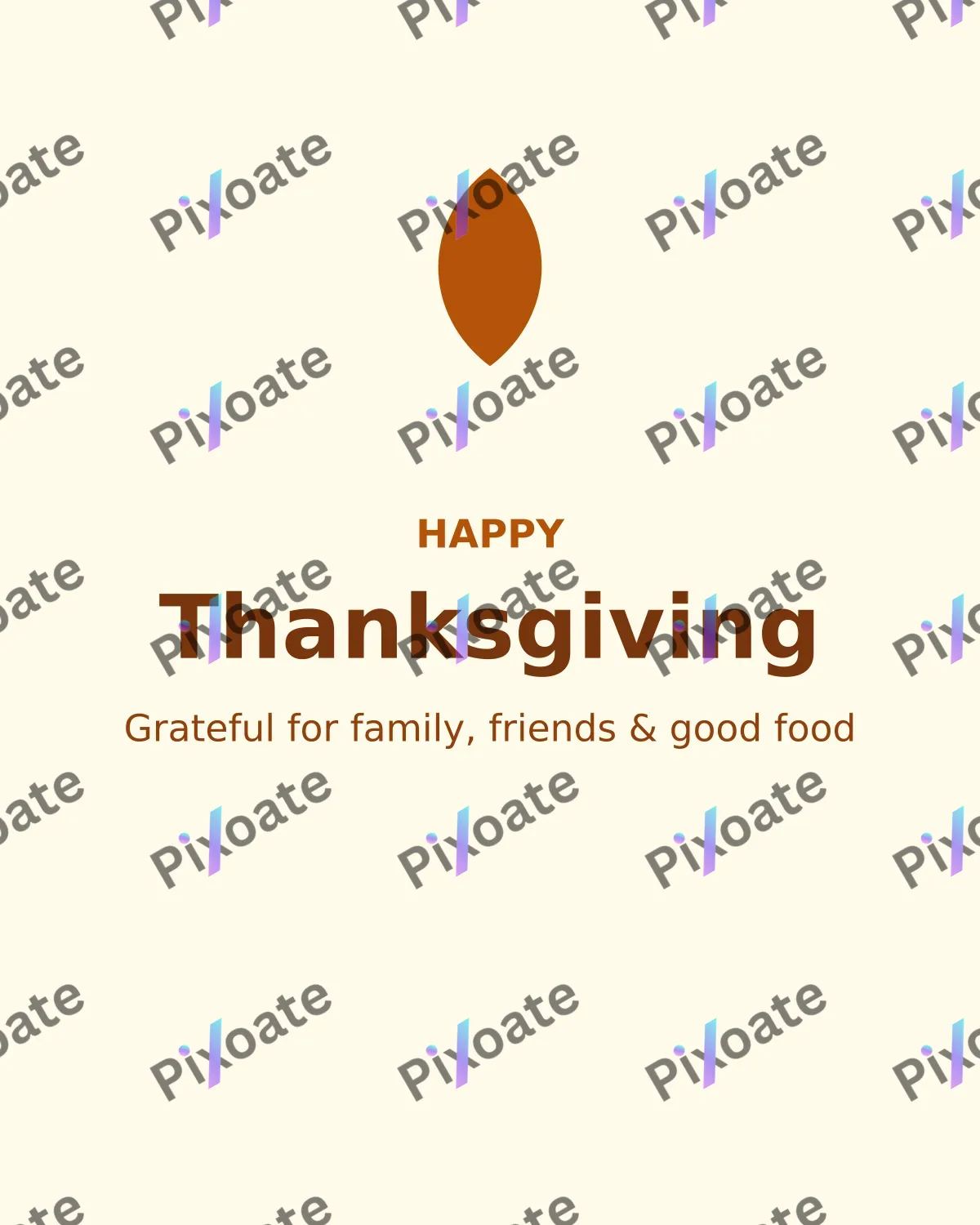 Thanksgiving Thanksgiving — editable white holiday template, instagram portrait