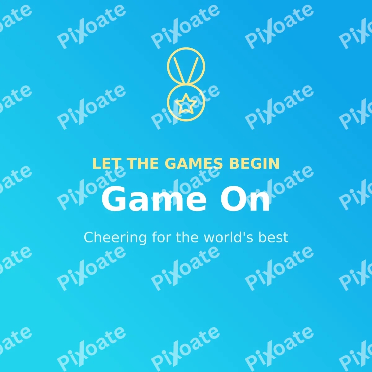 The Games The Games — editable blue holiday template, instagram post