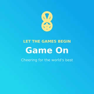 The Games — editable blue holiday template, instagram post