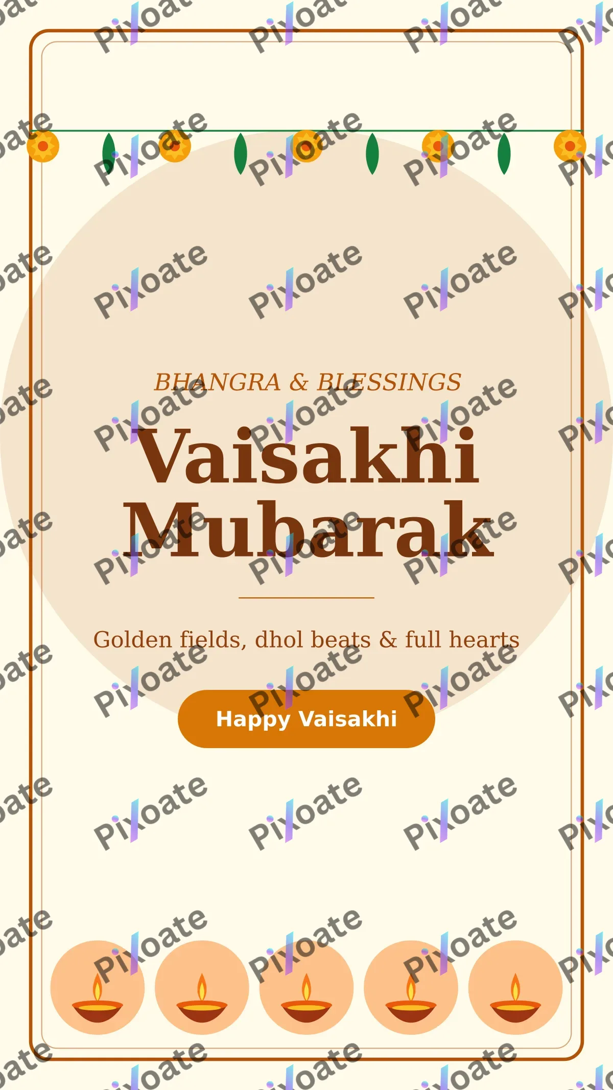 Vaisakhi Story Vaisakhi Story — editable white holiday template, story / reel