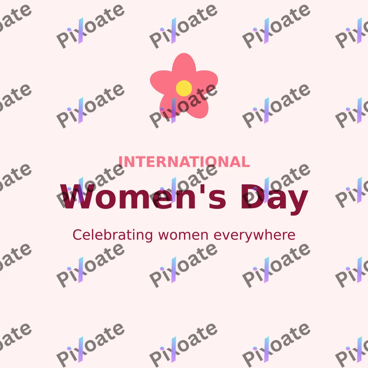Women's Day Women's Day — editable white holiday template, instagram post