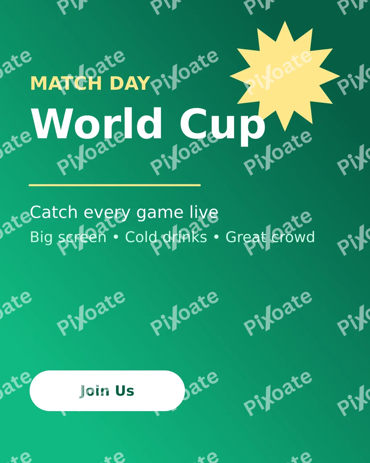 World Cup World Cup — editable green holiday template, instagram portrait