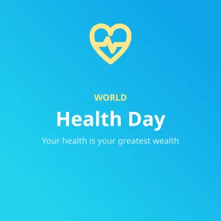 World Health Day — editable blue holiday template, instagram post