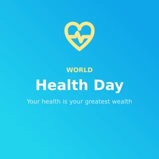 World Health Day — editable blue holiday template, instagram post