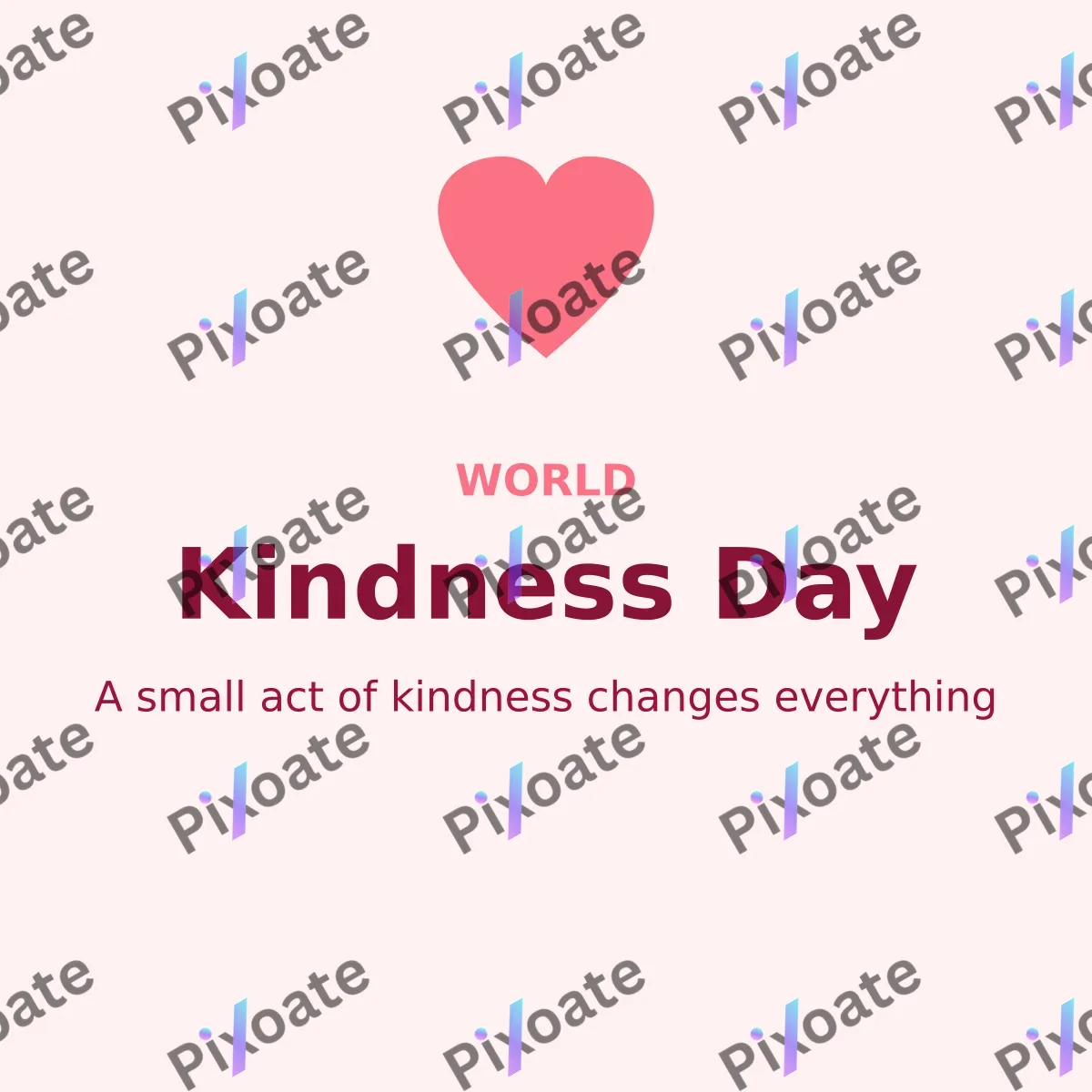 World Kindness Day World Kindness Day — editable white holiday template, instagram post
