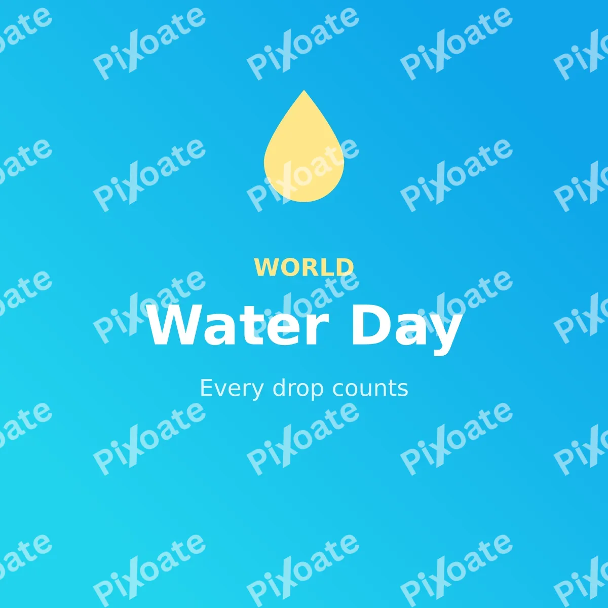 World Water Day World Water Day — editable blue holiday template, instagram post