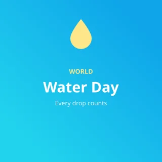 World Water Day — editable blue holiday template, instagram post