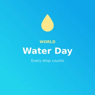 World Water Day — editable blue holiday template, instagram post