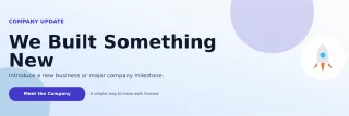 Aurora Company Launch LinkedIn Banner — editable white LinkedIn template, banner / header