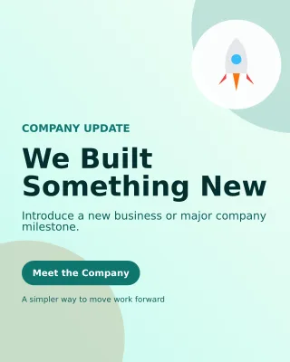 Aurora Company Launch LinkedIn Carousel — editable white LinkedIn template, instagram portrait