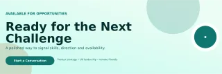 Aurora Open to Work LinkedIn Banner — editable white LinkedIn template, banner / header