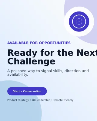 Aurora Open to Work LinkedIn Carousel — editable white LinkedIn template, instagram portrait